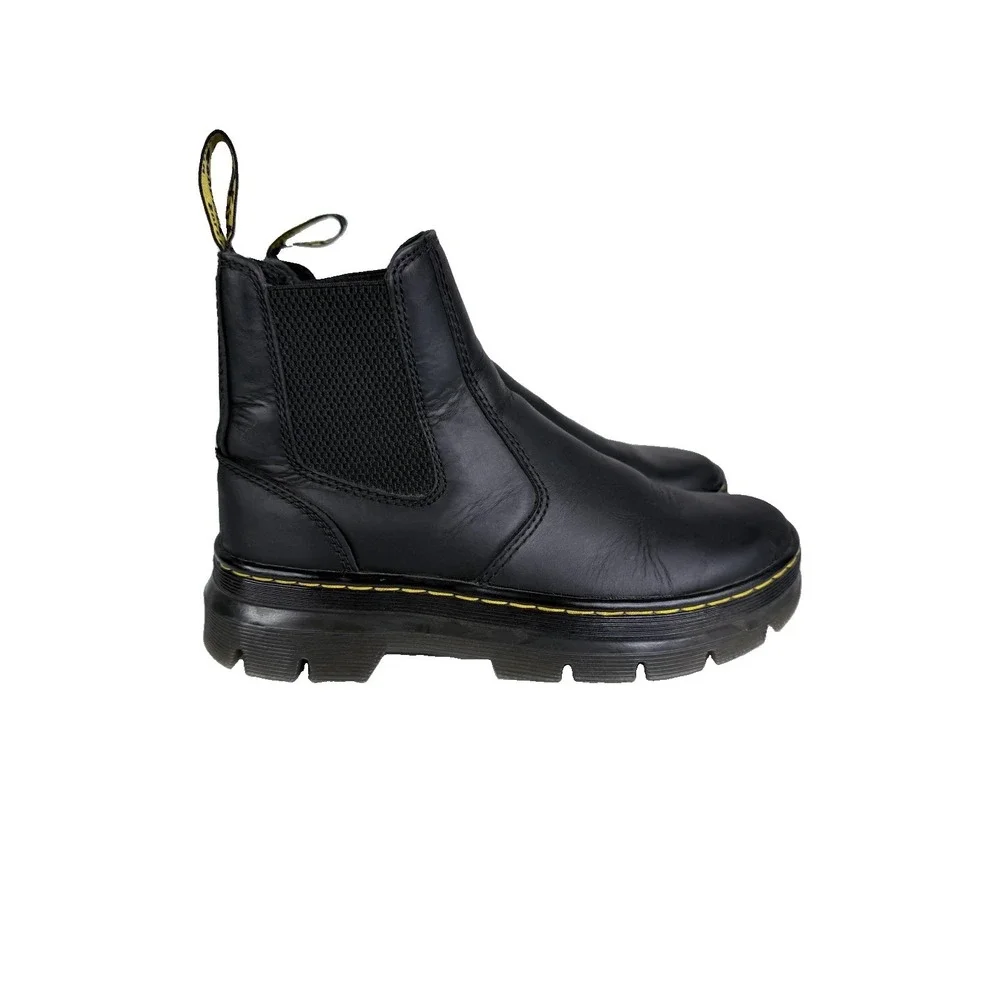 Dr. Martens Embury Black Leather Chelsea Boots Womens Size 6